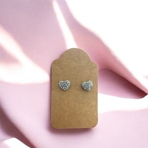Elegant Silver Heart Earrings